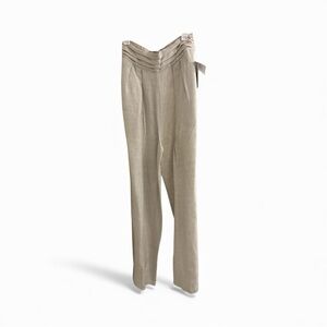 JustFab Women's Tan High-Waisted Trousers